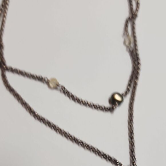 Sterling Silver And Pearl Leaf Pendant Necklace 925 - Picture 4 of 7